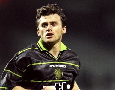 21 Oct 1999:  Lubomir Moravcik of Celtic during the UEFA Cup second round first leg match against Lyon at the Stade Gerland in Lyon, France.  Manda...