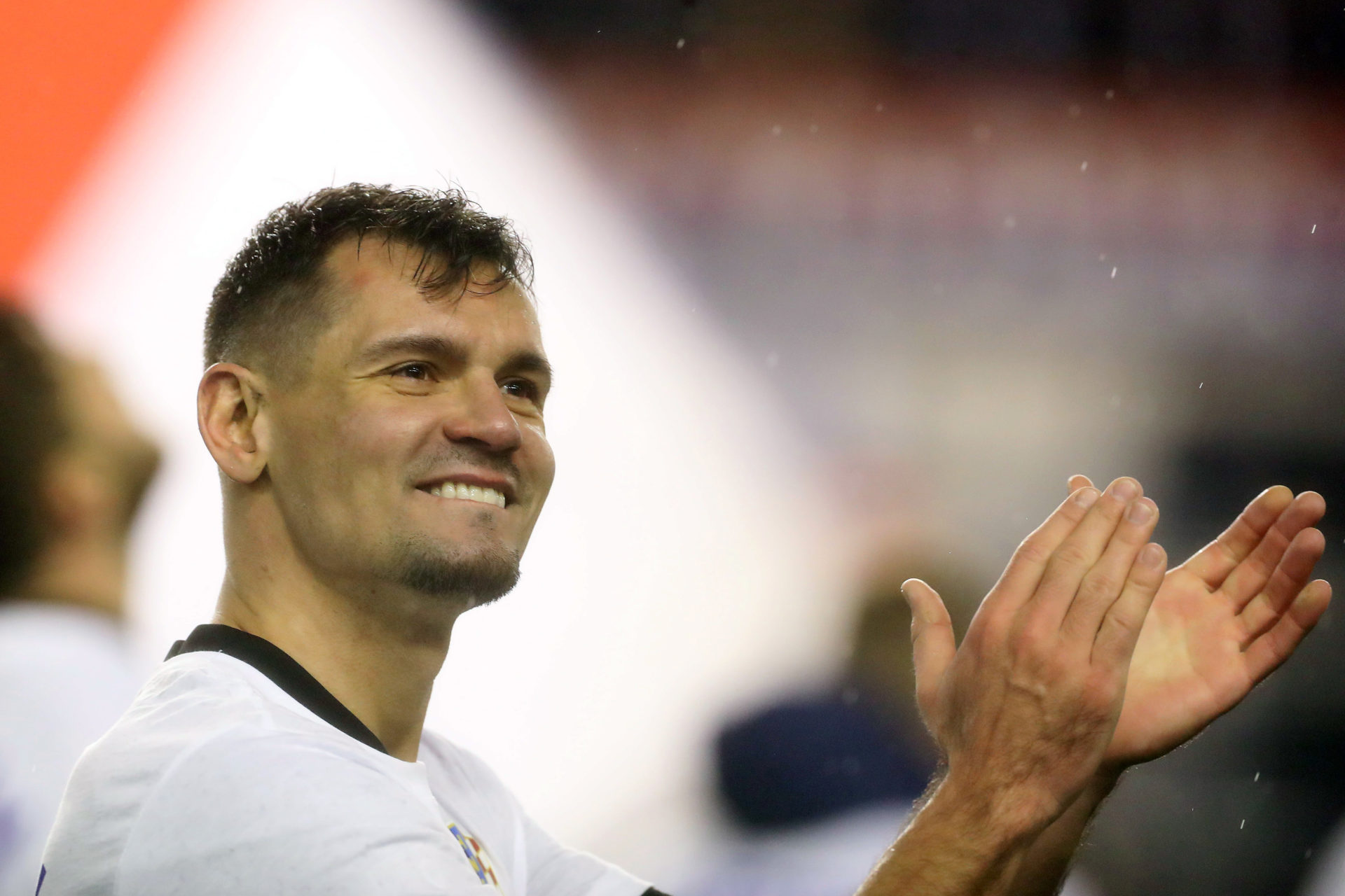 SPLIT, CROATIA - NOVEMBER 14: Dejan Lovren of Croatia celebrates victory after during  the 2022 FIFA World Cup Qualifier match between Croatia and ...