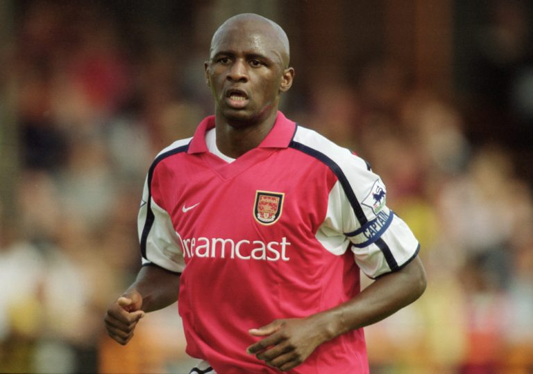 11 Aug 2001:  Patrick Vieira of Arsenal in action during the pre-season friendly match against Barnet played at Underhill, in London. Arsenal won t...