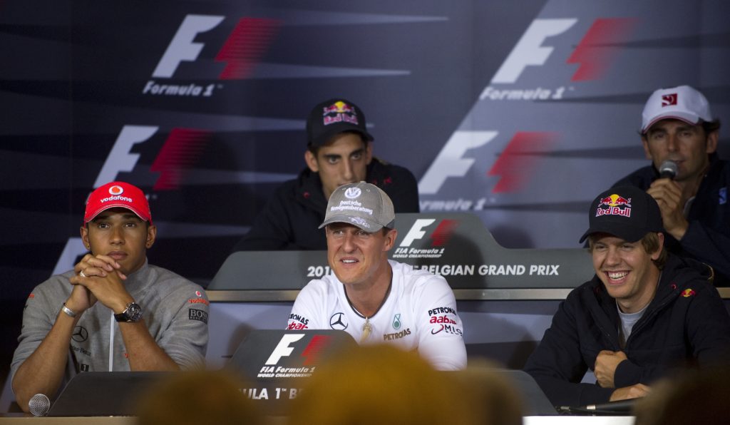 (From L)McLaren Mercedes' British driver