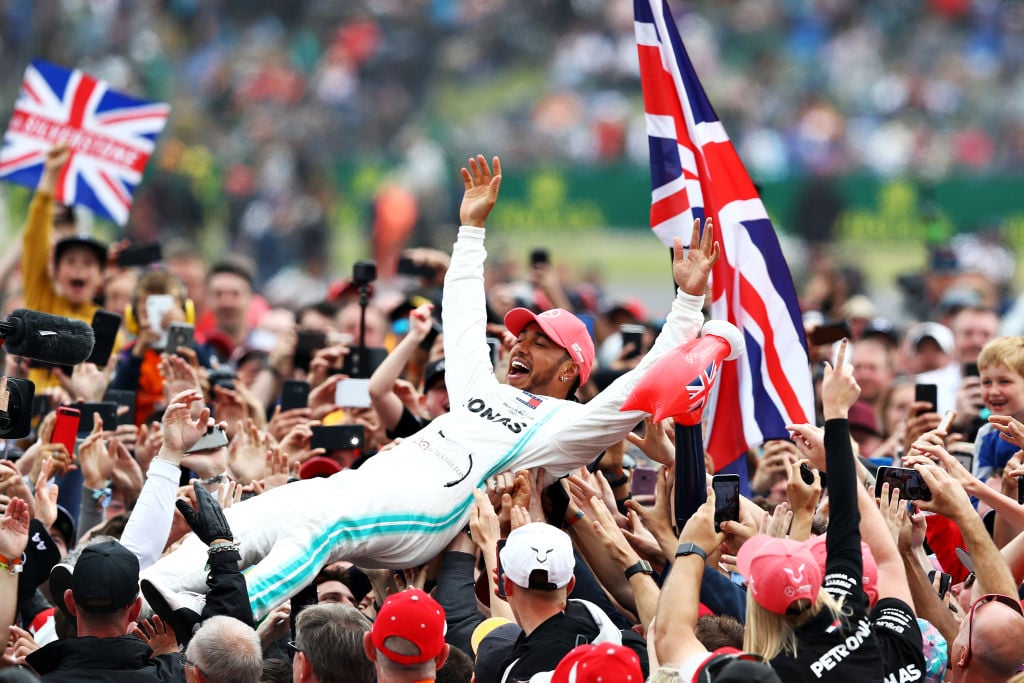Lewis Hamilton of Mercedes at the 2019 British Grand Prix