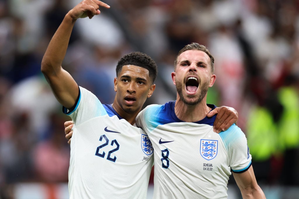 Jude Bellingham and Jordan Henderson for England