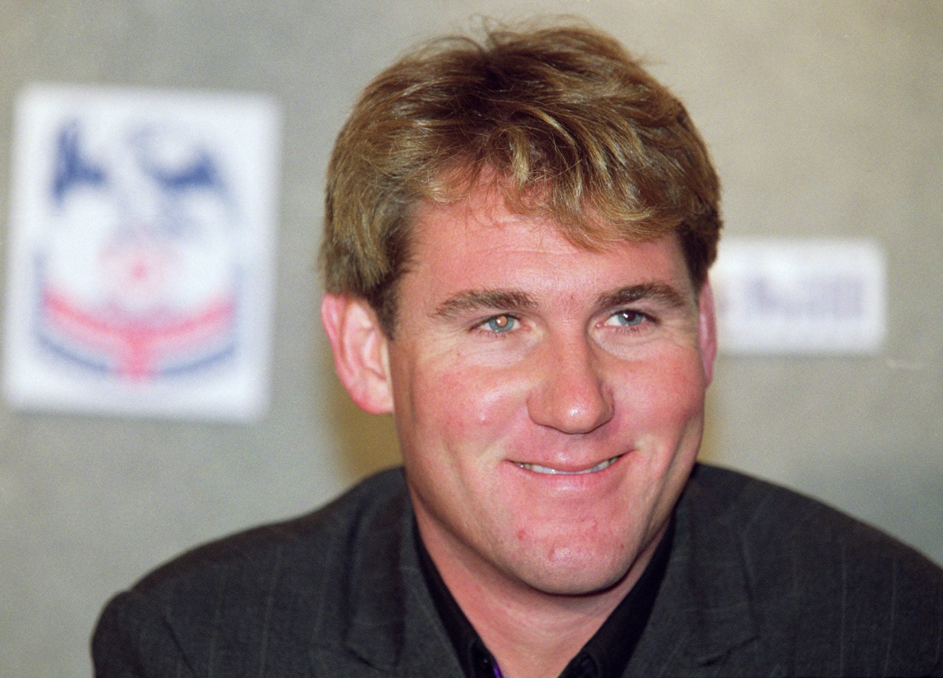 30 Nov 2001:  Crystal Palace chairman Simon Jordan answers questions during a press conference held to announce Trevor Francis being named manager ...