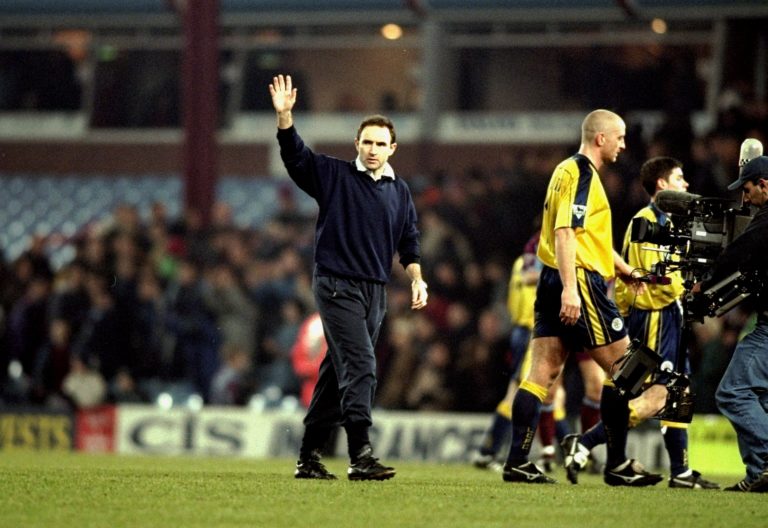 25 Jan 2000:  Leicester City manager Martin O''Neill after the Worthington Cup semi-final first leg match against Aston Villa at Villa Park in Birm...