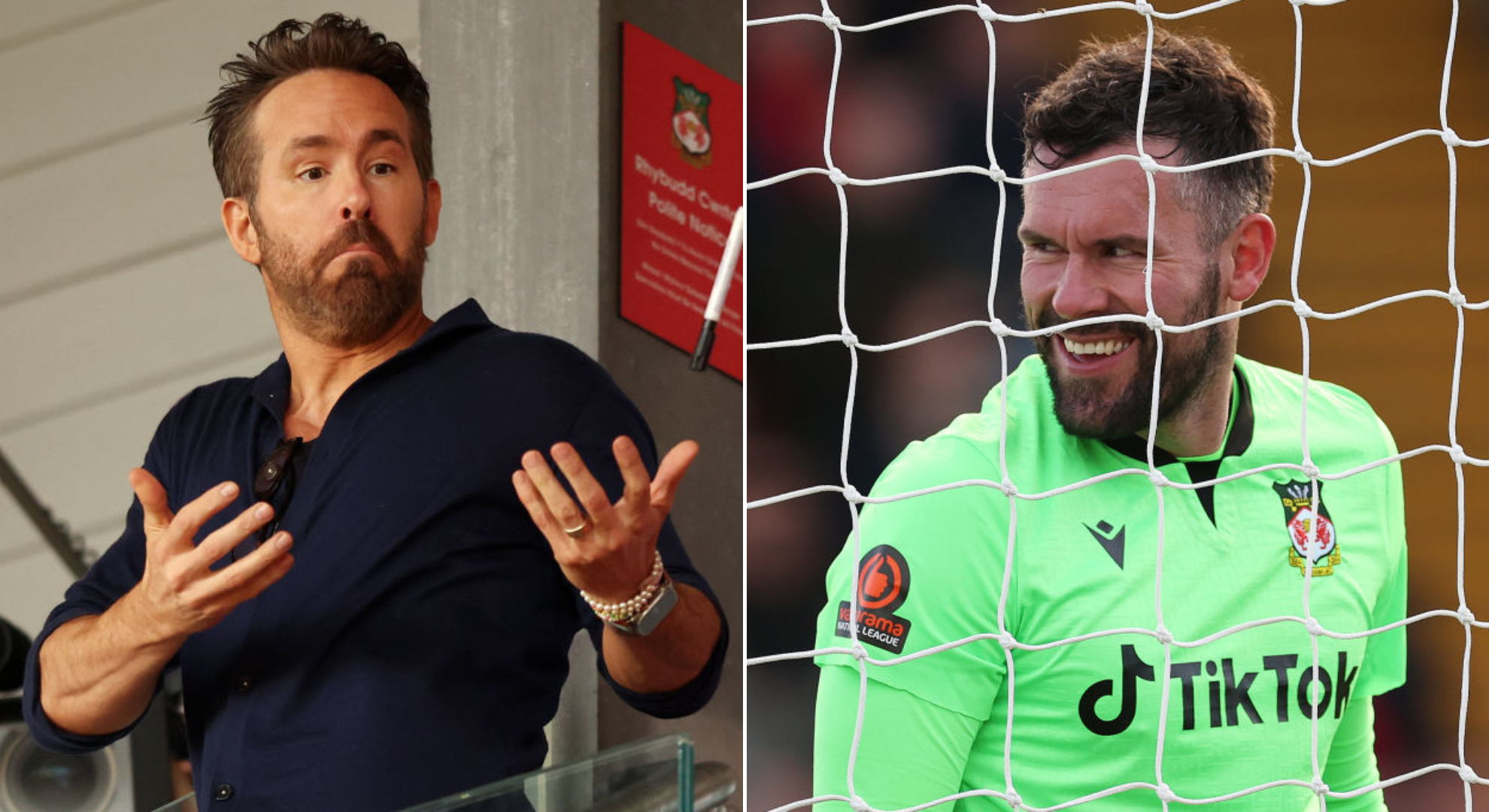 side by side photo of Ryan Reynolds and Ben Foster
