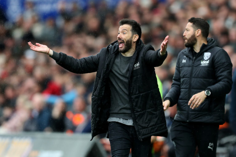 SWANSEA, WALES - MAY 08: Carlos Corberan Head Coach / Manager of West Bromwich Albion during the Sky Bet Championship between Swansea City and West...