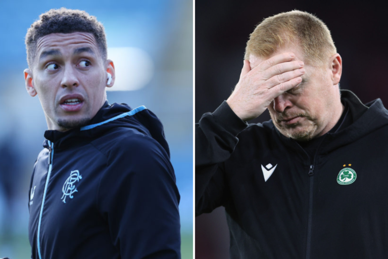 James Tavernier and Neil Lennon