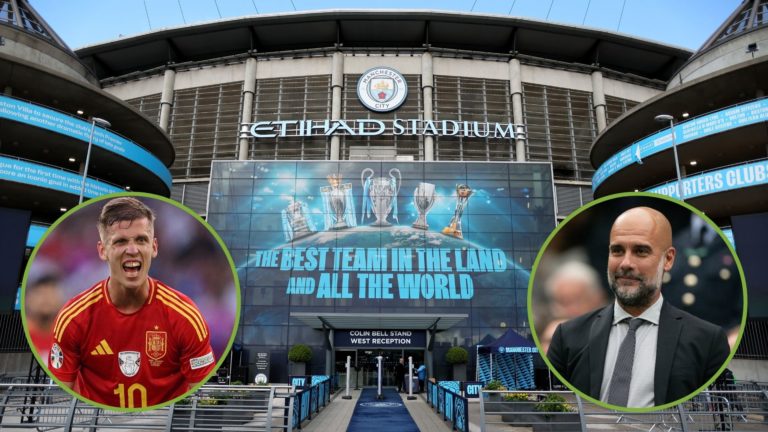 General view outside the stadium ahead of the UEFA Champions League quarter-final second leg match between Manchester City and Real Madrid CF at Et...