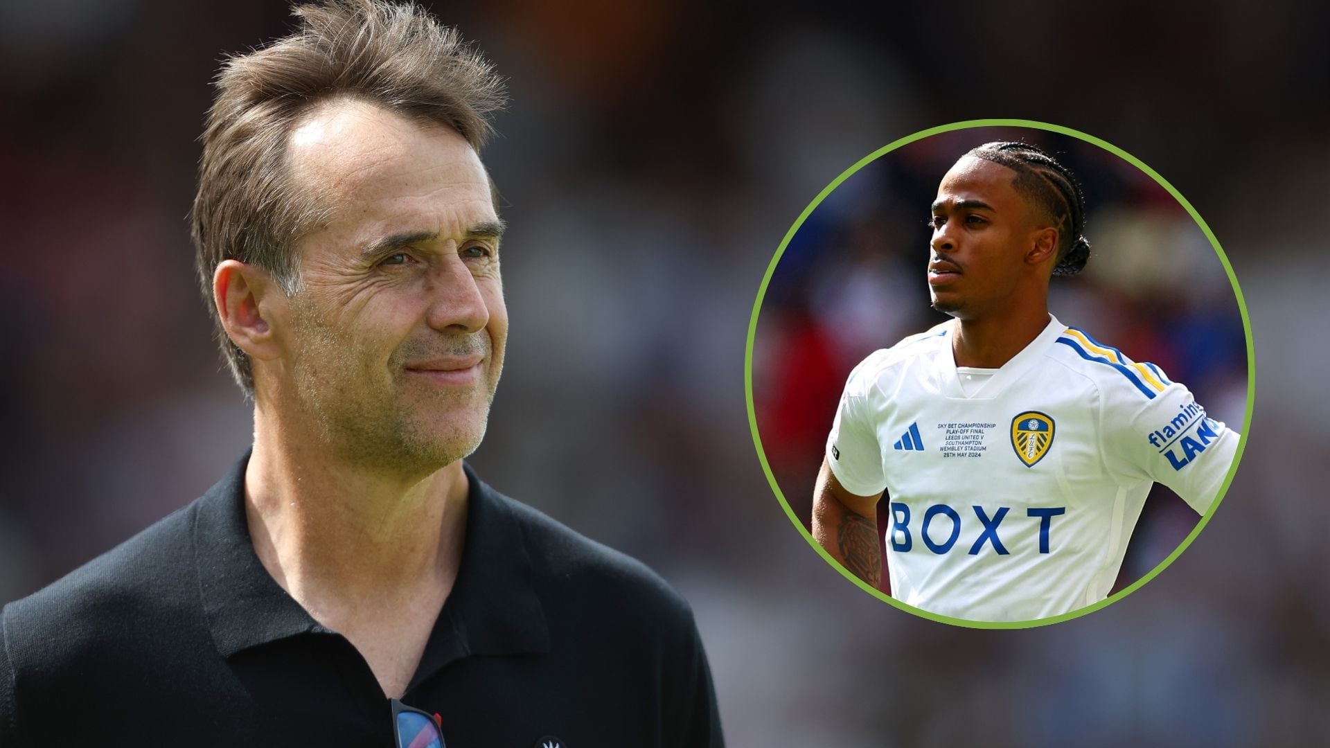 West Ham United manager Julen Lopetegui. Inset, Crysencio Summerville.