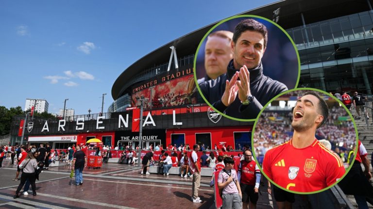 General view outside the stadium as fans arrive prior to the Premier League match between Arsenal FC and Wolverhampton Wanderers FC at Emirates Sta...