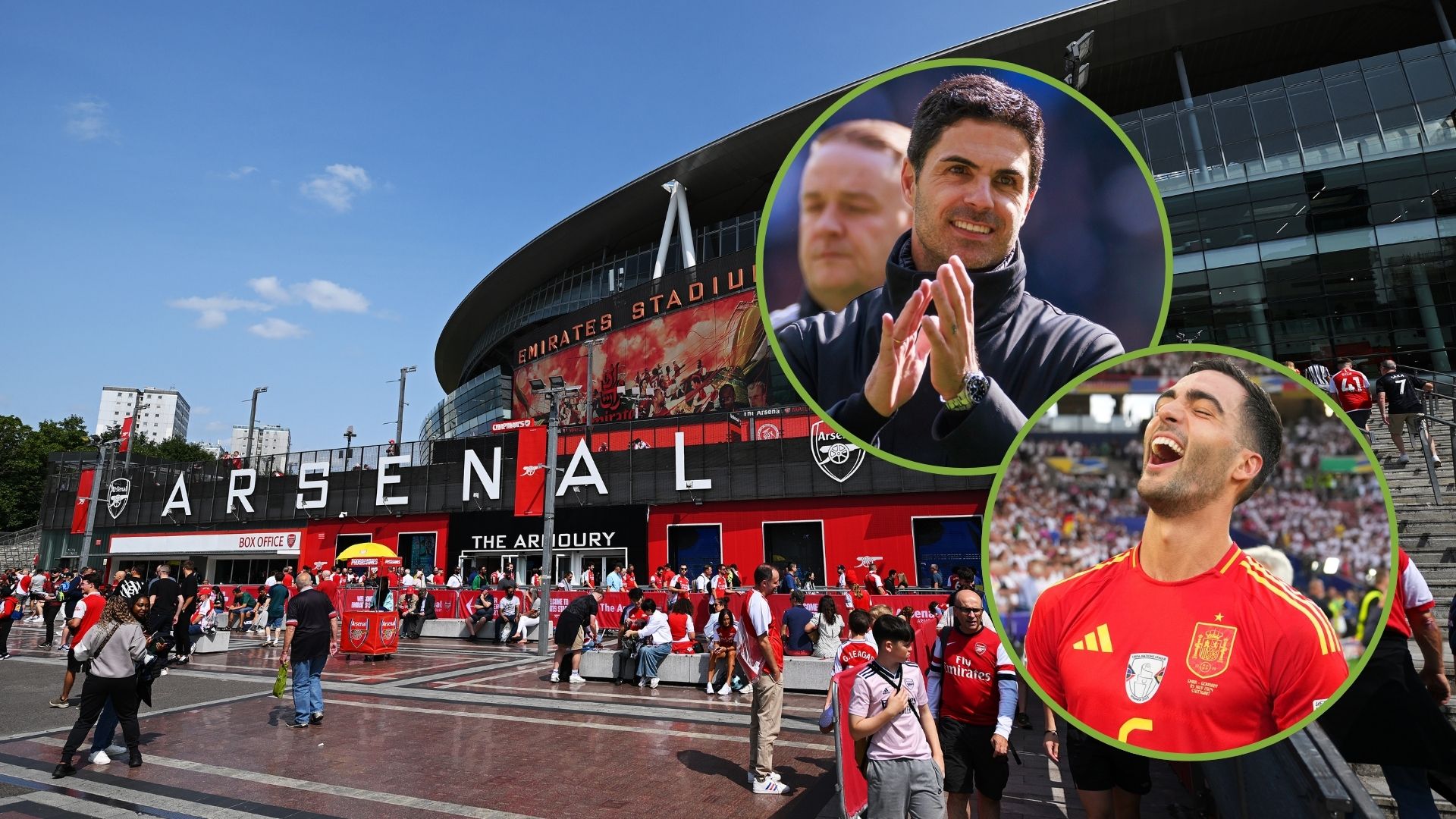 General view outside the stadium as fans arrive prior to the Premier League match between Arsenal FC and Wolverhampton Wanderers FC at Emirates Sta...