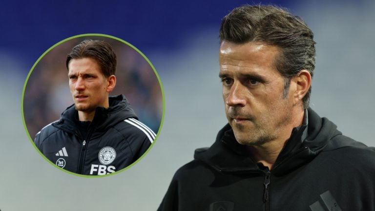 Marco Silva manager / head coach of Fulham during the Carabao Cup Second Round match. Inset, Dennis Praet.