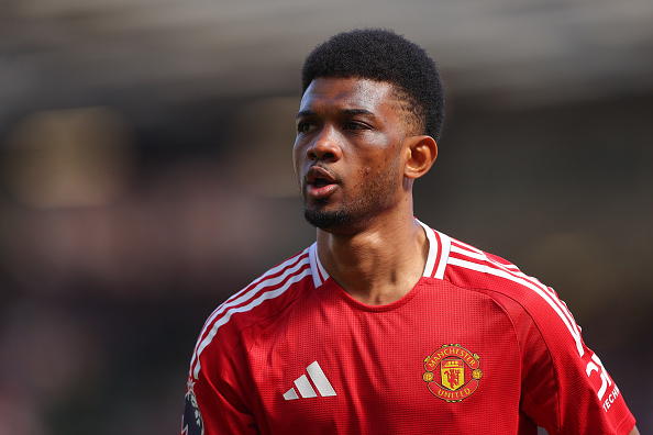 Amad Diallo in action for Man United during a Premier League game