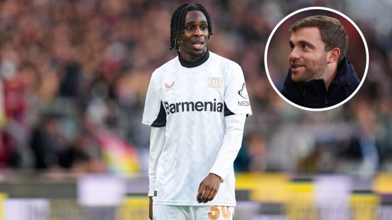 Frimpong and Fabrizio Romano alongside each other
