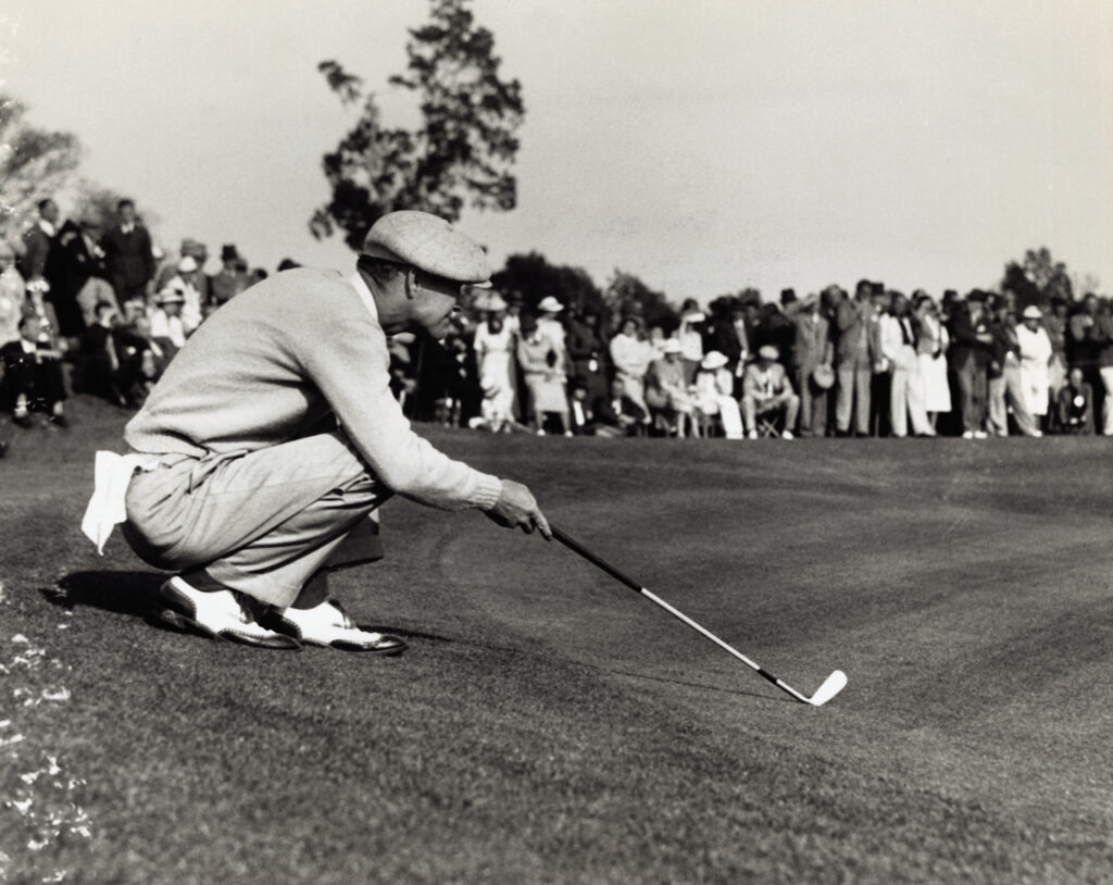 Byron Nelson Lining up Golf Shot