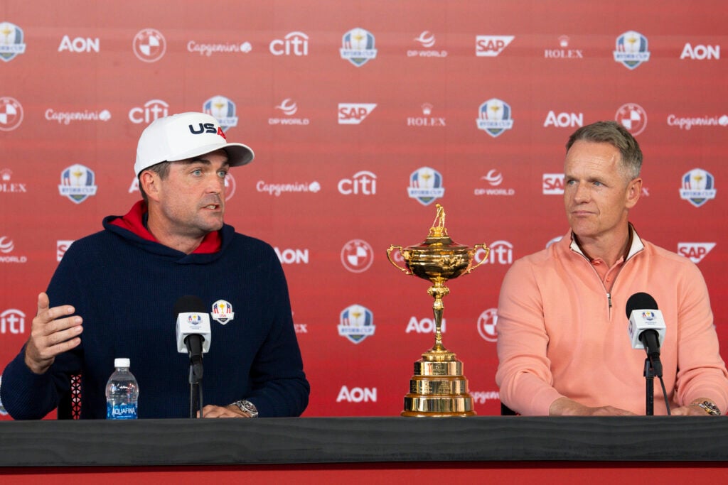 Keegan Bradley with Luke Donald at the Ryder Cup