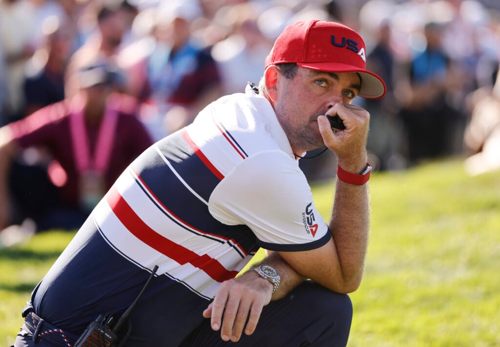 Keegan Bradley during the Ryder Cup in 2025