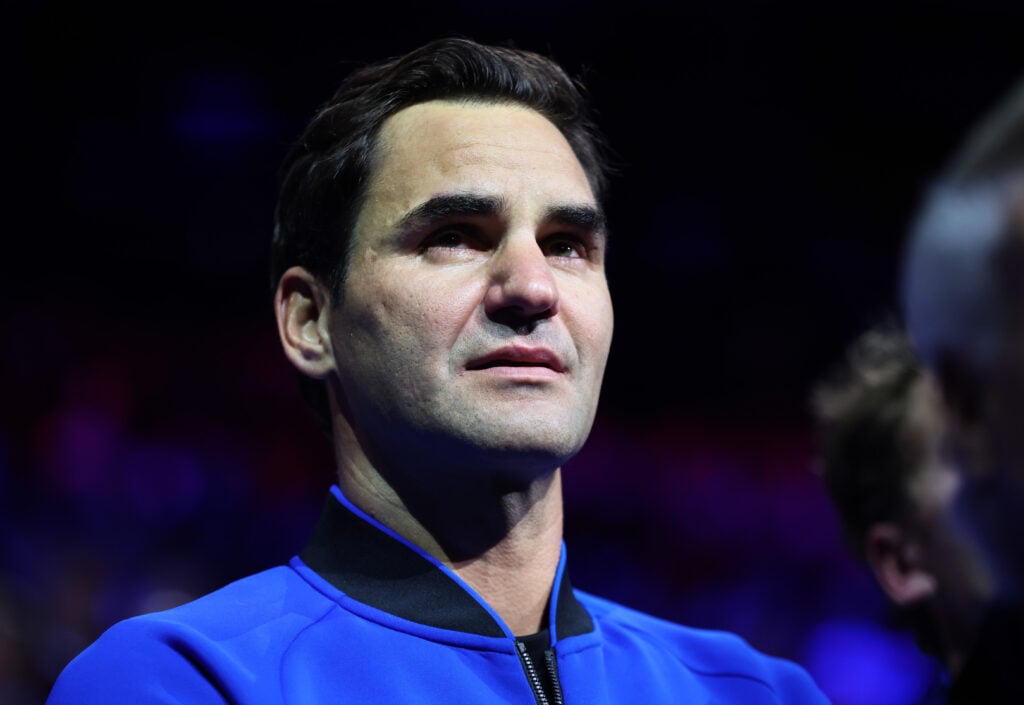 Roger Federer in tears as he retires from tennis at the 2022 Laver Cup
