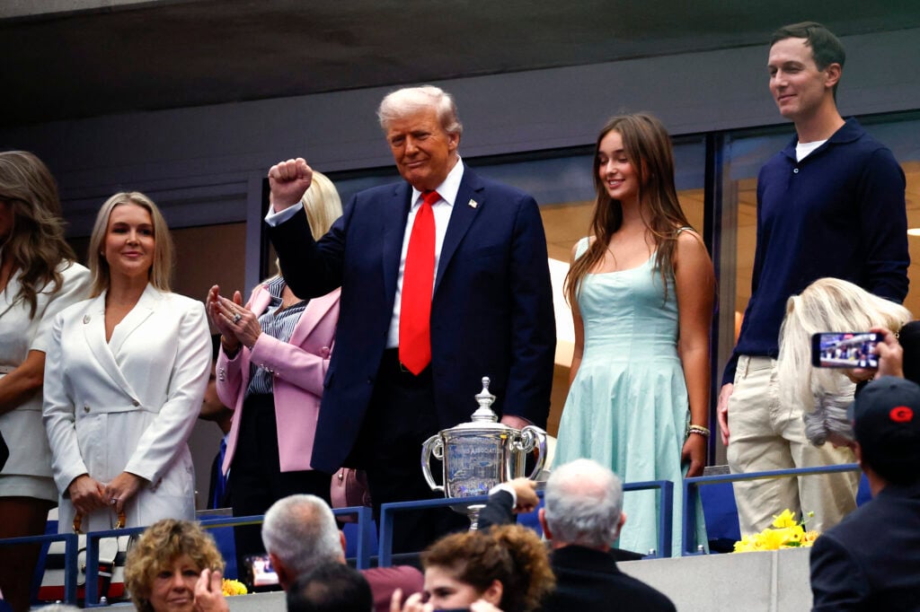 Donald Trump watches the 2025 US Open final