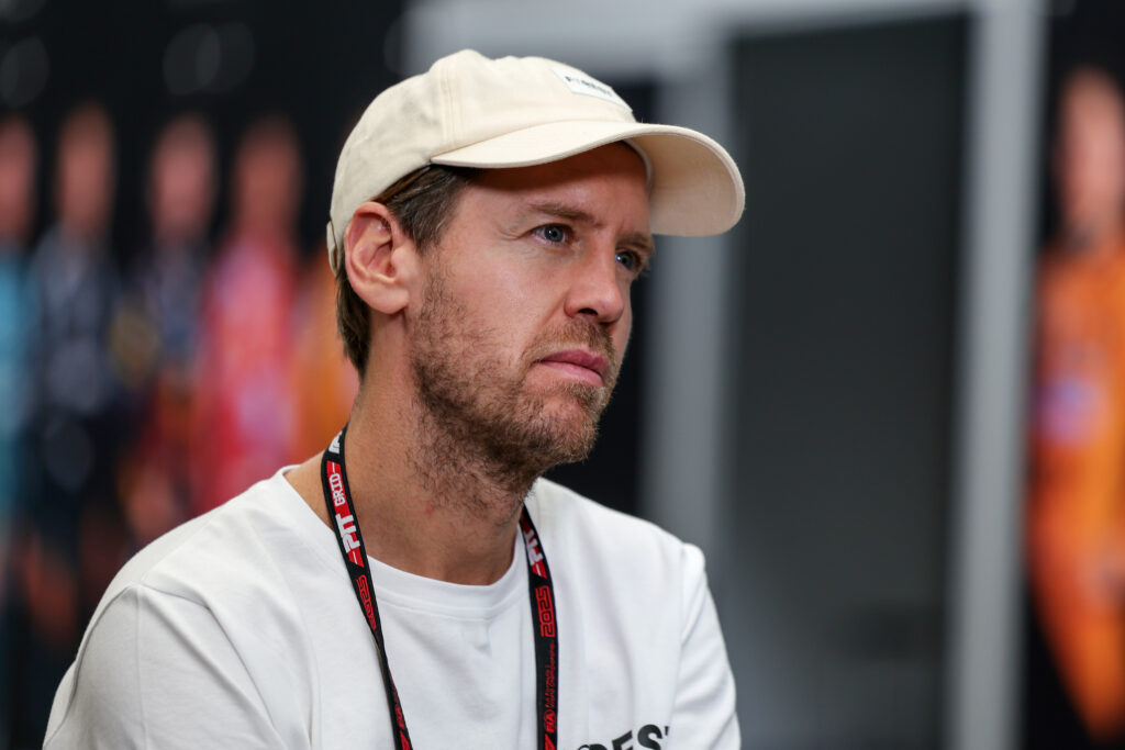Sebastian Vettel at the 2025 Brazilian Grand Prix