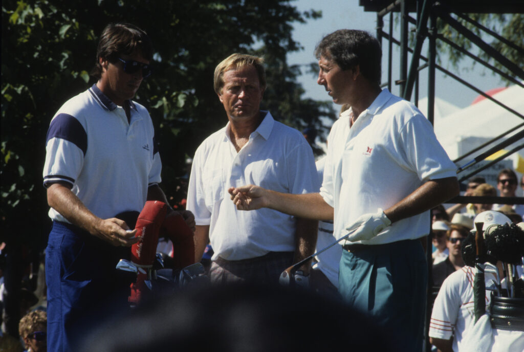 Jack Nicklaus And Seve Ballesteros At The 1991 U.S. Open