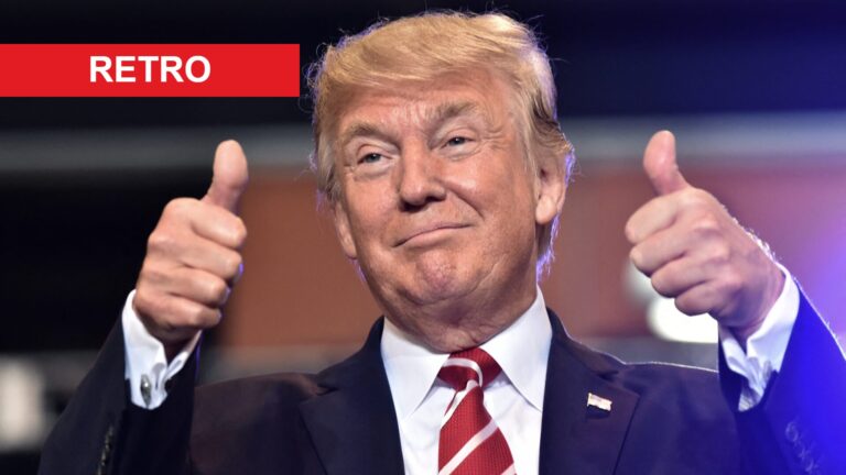 Image of Donald Trump at a rally in August 2017.