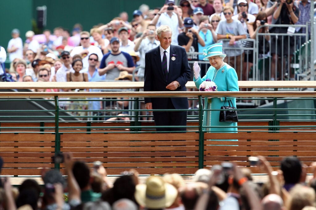 The Queen Attends The All England Tennis Championships At Wimbledon