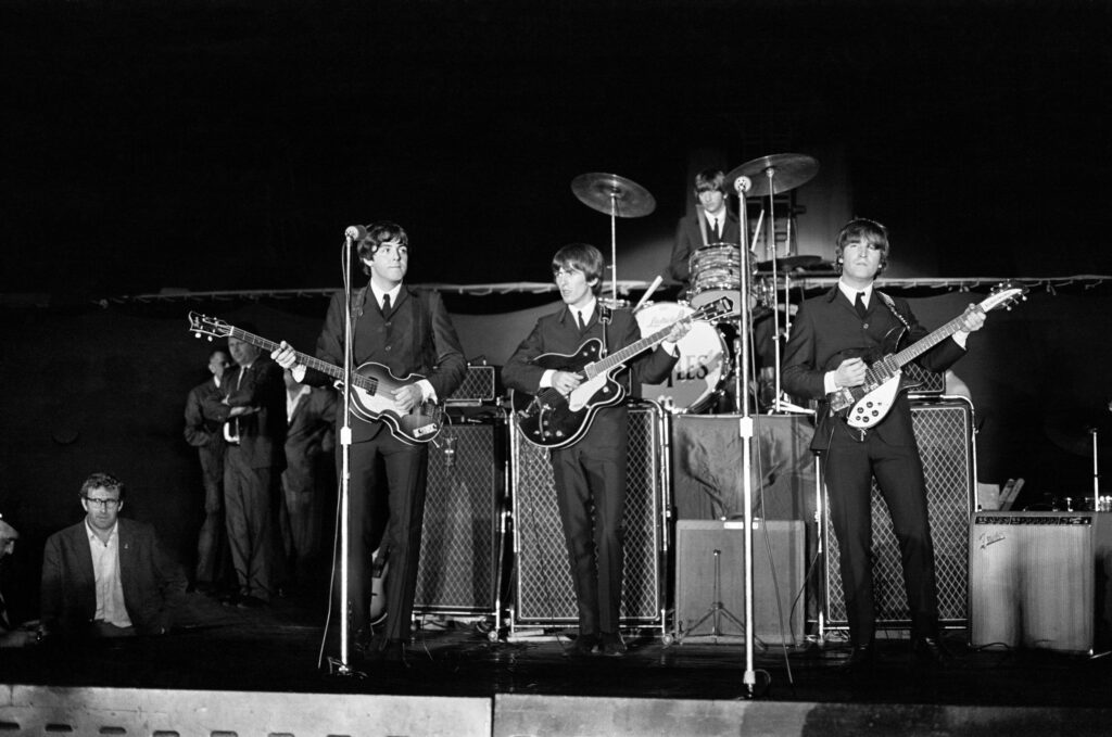 The Beatles perform at Forest Hills tennis stadium