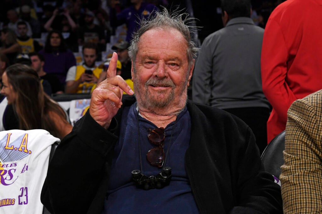Jack Nicholson attends game three of the Western Conference Finals between the Los Angeles Lakers and the Denver Nuggets