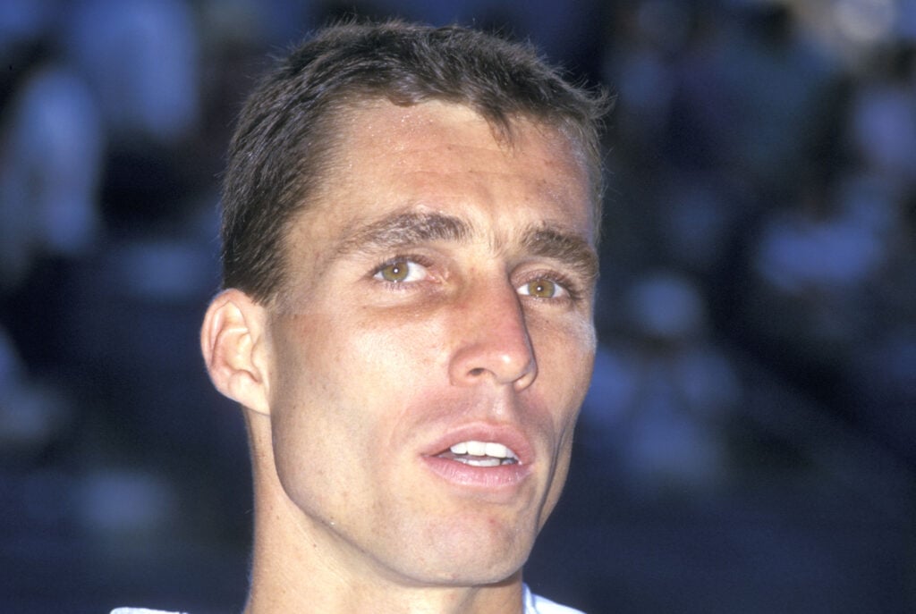Ivan Lendl looks on at the 1987 US Open.