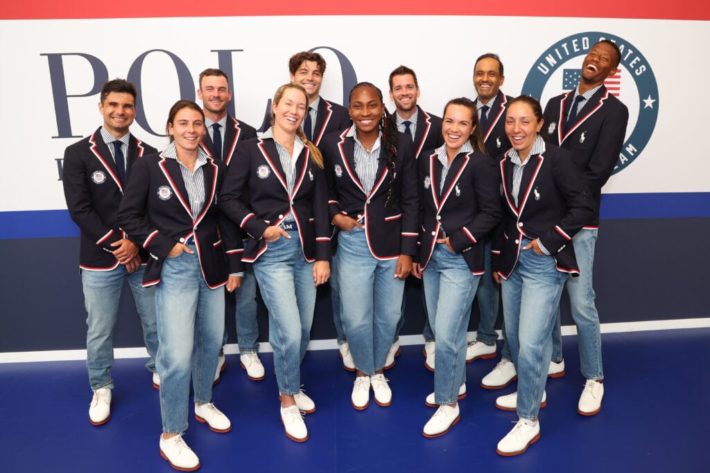 Tennis players from Team USA including Coco Gauff pictured ahead of the 2024 Paris Olympics.