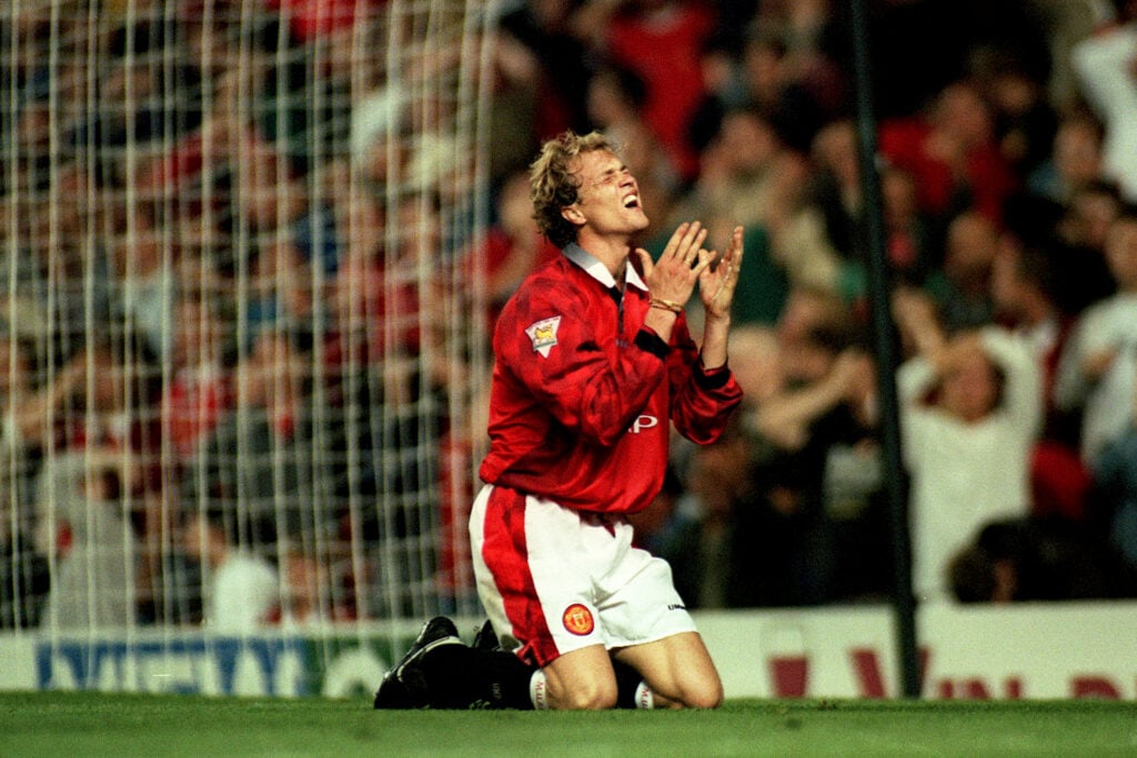 Jordi Cruyff of Manchester United reacts during the Premier League match between Manchester United and Everton at Old Trafford.