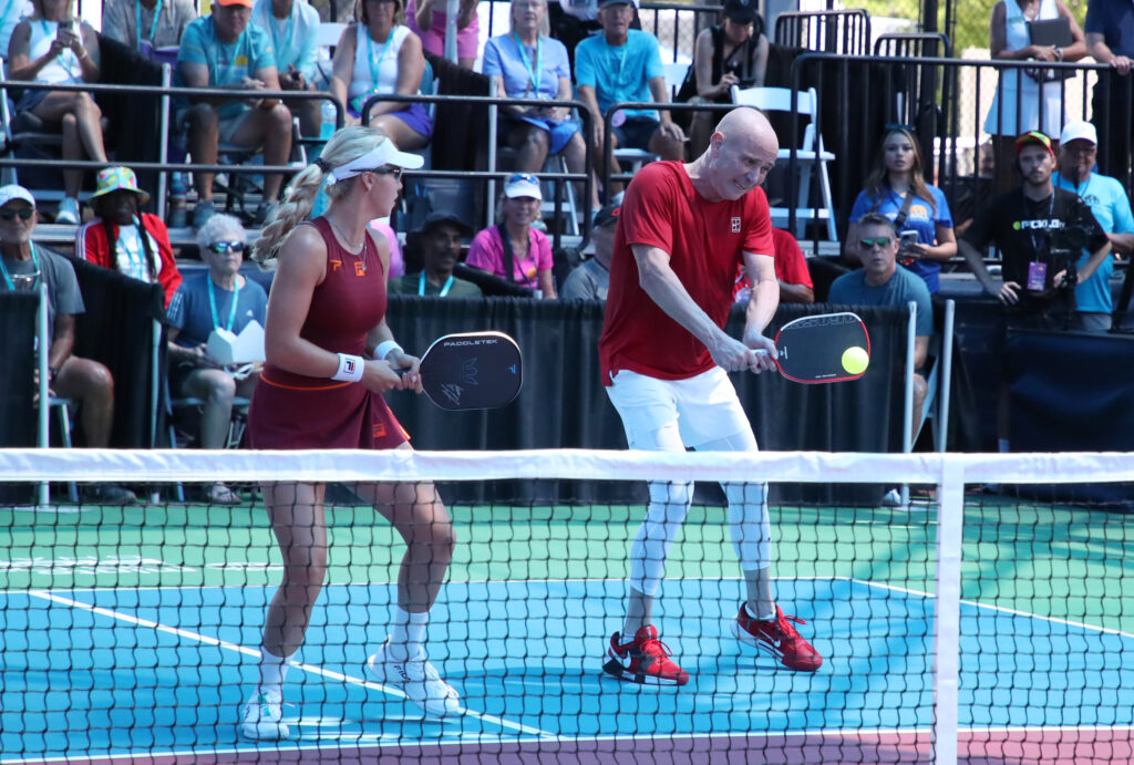 Andre Agassi playing pickleball