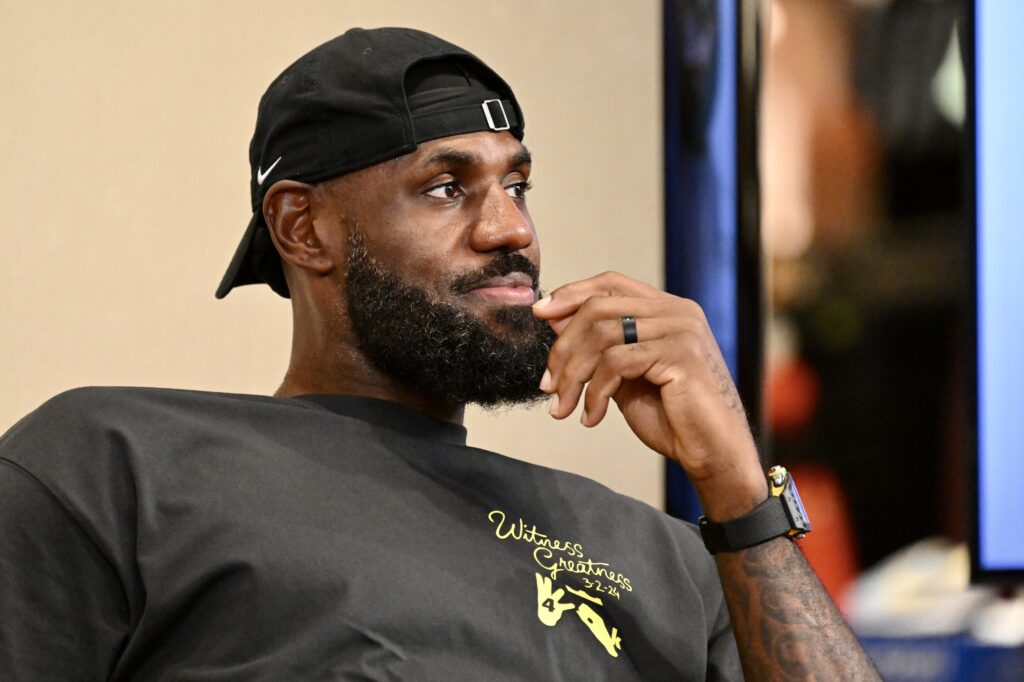 LeBron James attends a fan meeting in Chengdu, China, in 2025