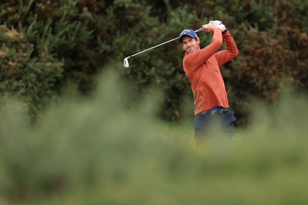 Andy Murray playing golf.