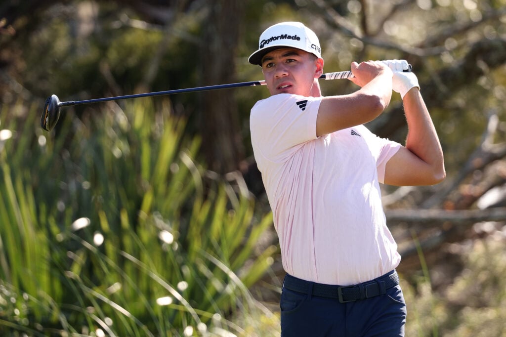 Michael Thorbjornsen in action at The RSM Classic in 2025