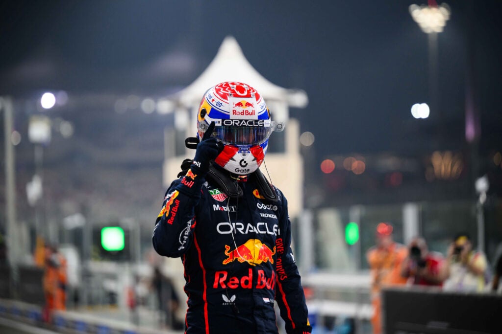 Max Verstappen of Oracle Red Bull Racing participates in qualifications on Yas Island.