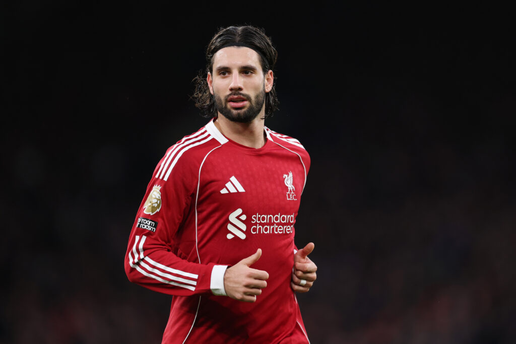 Dominik Szoboszlai of Liverpool during the Premier League match between Liverpool and Brighton & Hove Albion at Anfield.