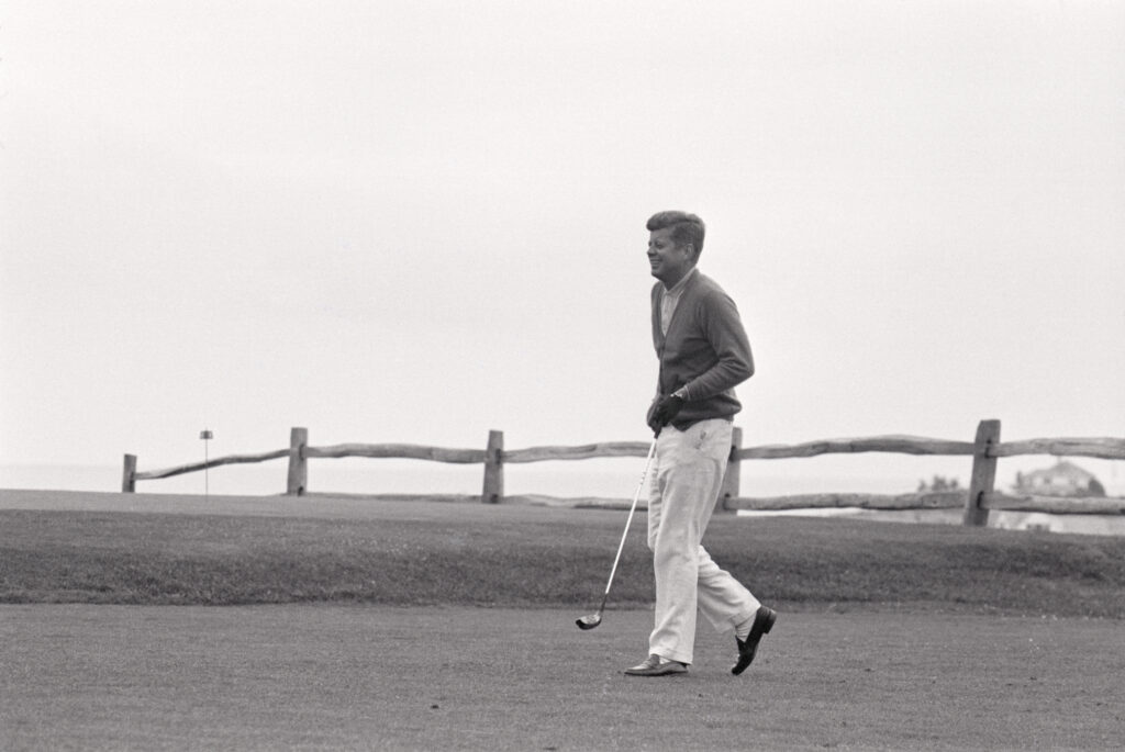 President Kennedy Playing Golf