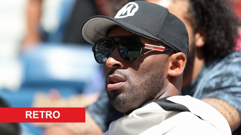 Image of Kobe Bryant watching the action at the 2019 US Open