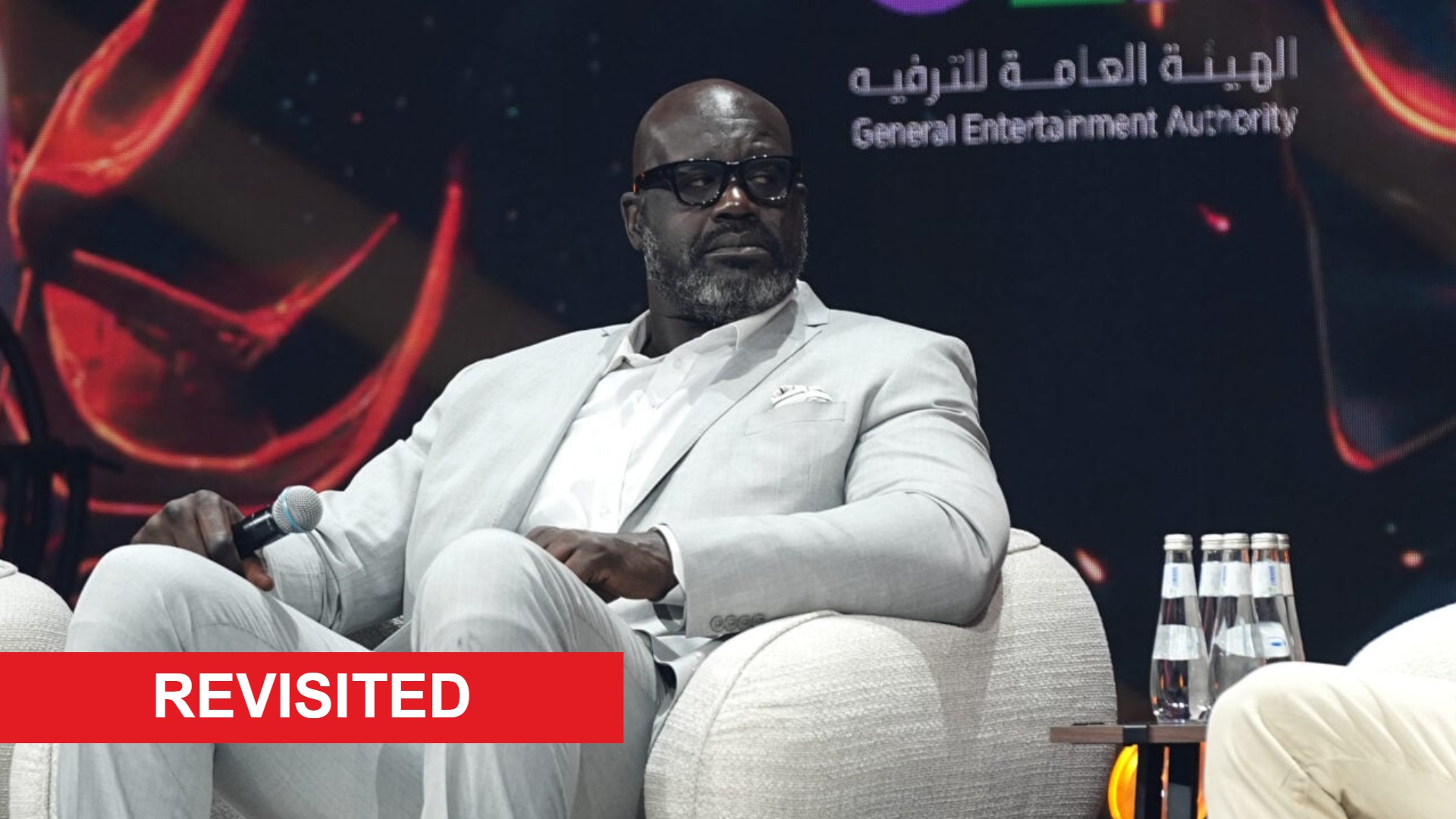 Image of Novak Djokovic and Shaquille O'Neal together at the 2025 Joy Forum in Riyadh, Saudi Arabia
