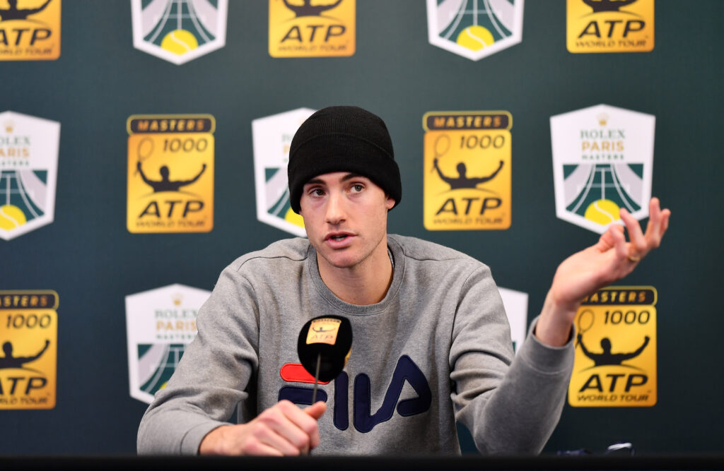John Isner speaks in his press conference ahead of the 2018 Paris Masters.