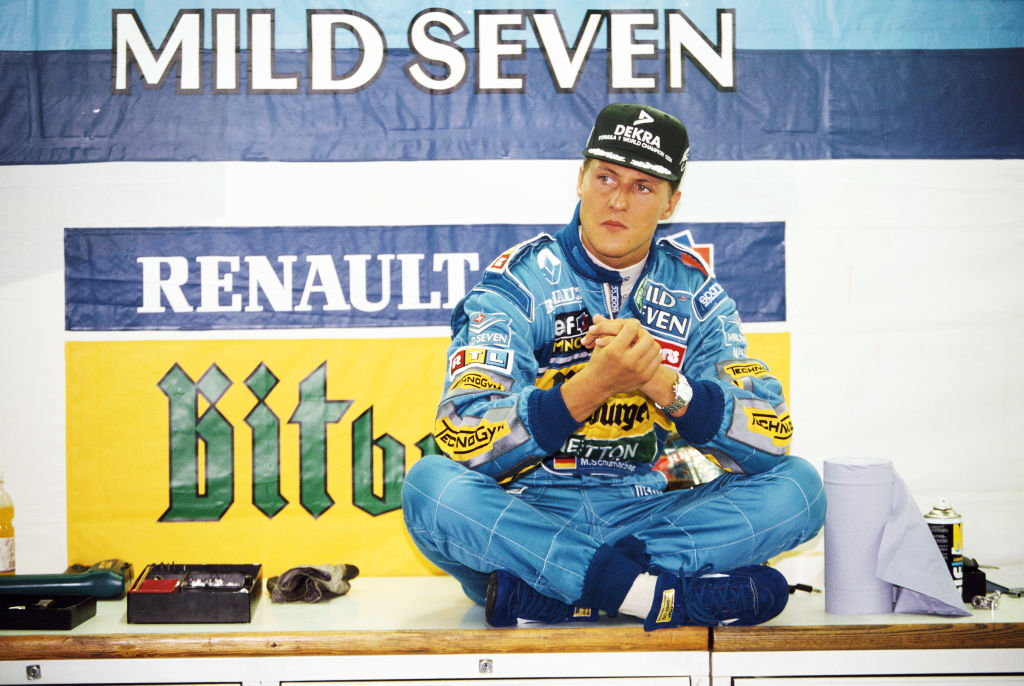 Benetton driver Michael Schumacher of Germany prepares for qualifying during the Italian Grand Prix at the Autodromo Nazionale Monza.