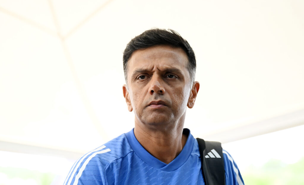 Rahul Dravid Head Coach of India arrives at the stadium prior to the ICC Men's T20 Cricket World Cup West Indies & USA 2024 Super Eight match between Australia and India at Daren Sammy National Cricket Stadium.