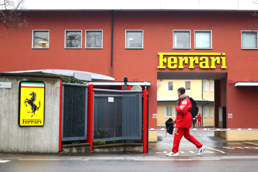 The entrance to the Ferrari factory in Maranello
