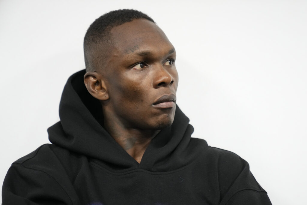 Israel Adesanya of Nigeria is seen in his locker room prior to his fight during the UFC Fight Night event at anb Arena on February 01, 2025.