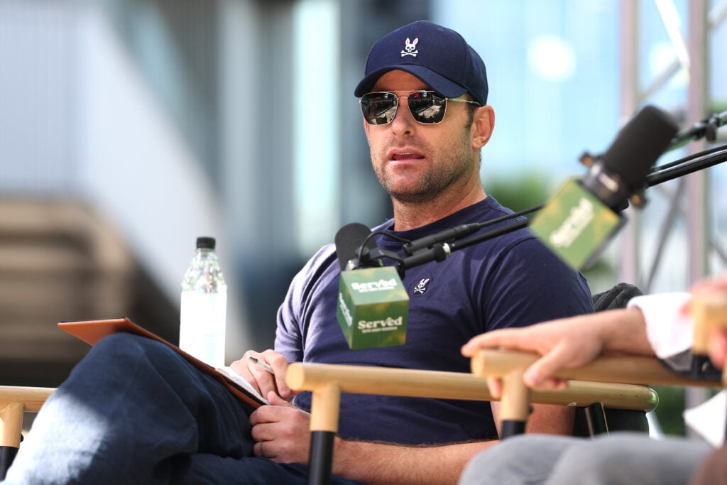 Andy Roddick speaks to the media during the 2026 Laver Cup