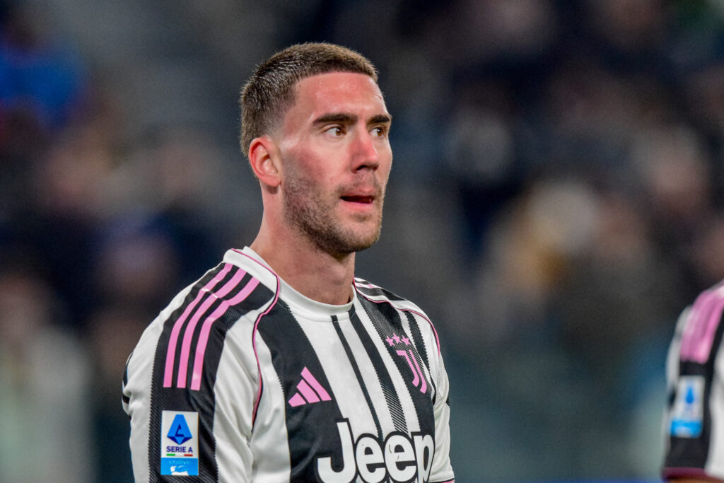Dusan Vlahovic of Juventus seen in action during the Serie A.