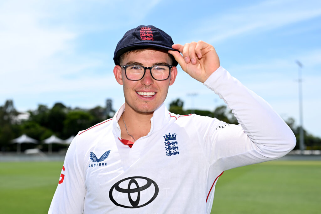 Asa Tribe of the England Lions poses for a photo during day three of the tour match between Australia A and England Lions