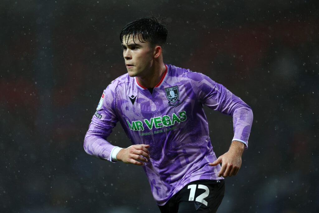 Harry Amass of Sheffield Wednesday run off the ball during the Sky Bet Championship match between Blackburn Rovers and Sheffield Wednesday at Ewood Park.